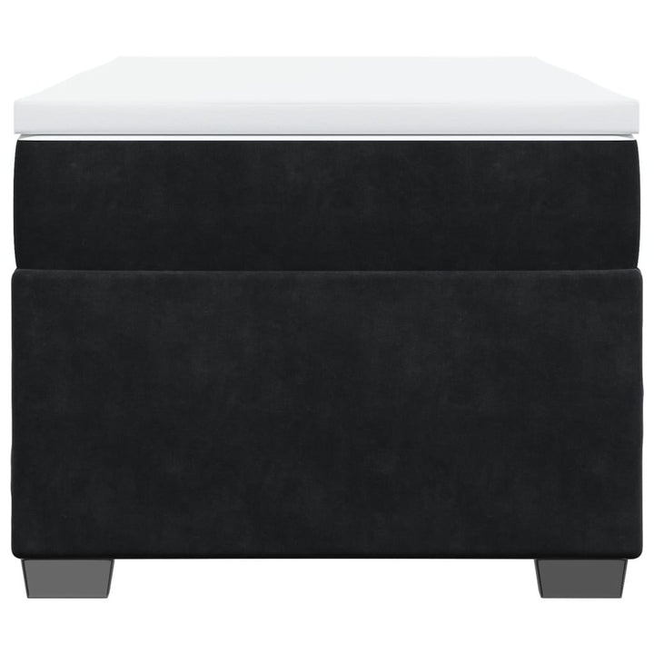 kontinentalseng med madras 90x190 cm fløjl sort