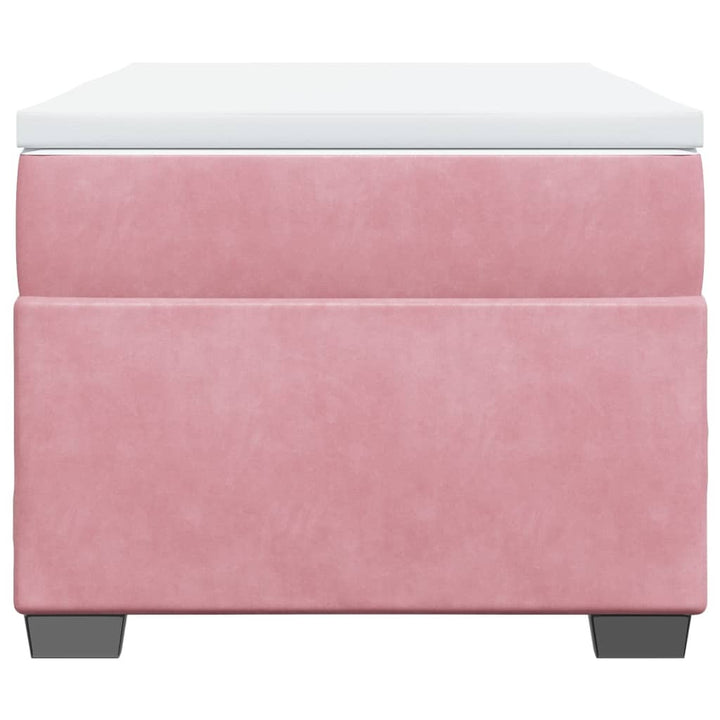 kontinentalseng med madras 90x190 cm fløjl pink