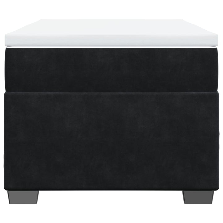 kontinentalseng med madras 90x200 cm fløjl sort