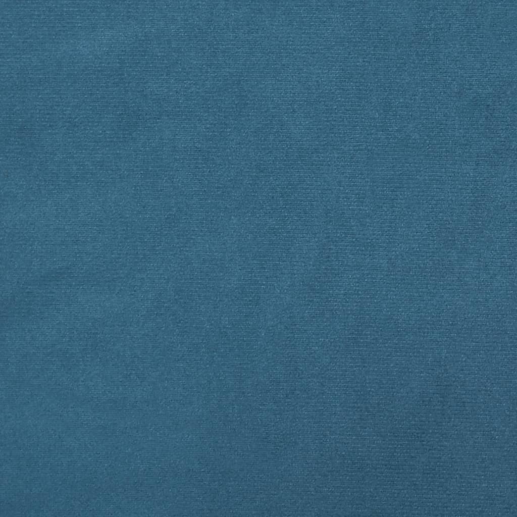 kontinentalseng med madras 100x200 cm fløjl mørkeblå