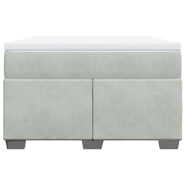 kontinentalseng med madras 120x190 cm velour lysegrå