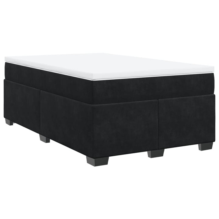 kontinentalseng med madras 120x190 cm velour sort