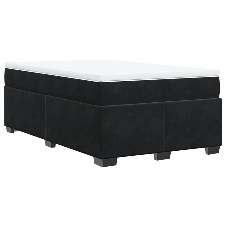 kontinentalseng med madras 120x190 cm velour sort