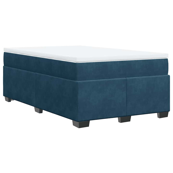 kontinentalseng med madras 120x190 cm velour mørkeblå
