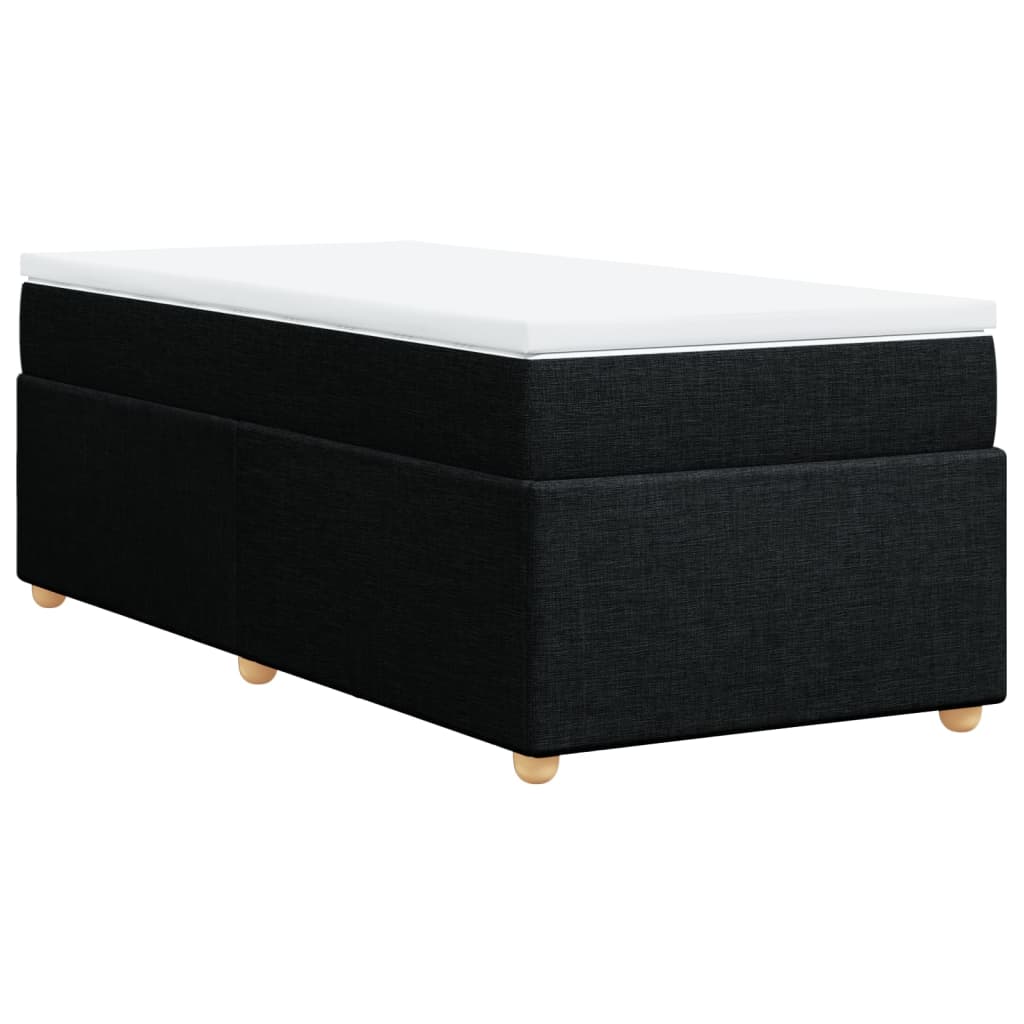 kontinentalseng med madras 80x200 cm stof sort