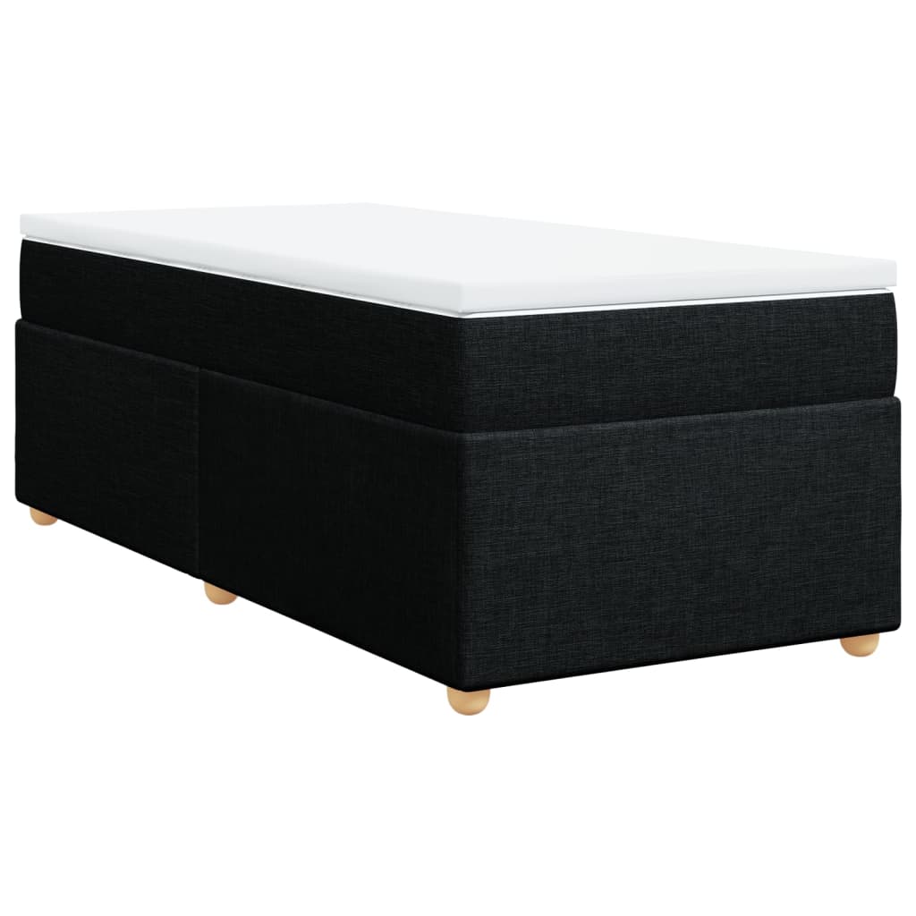kontinentalseng med madras 80x200 cm stof sort