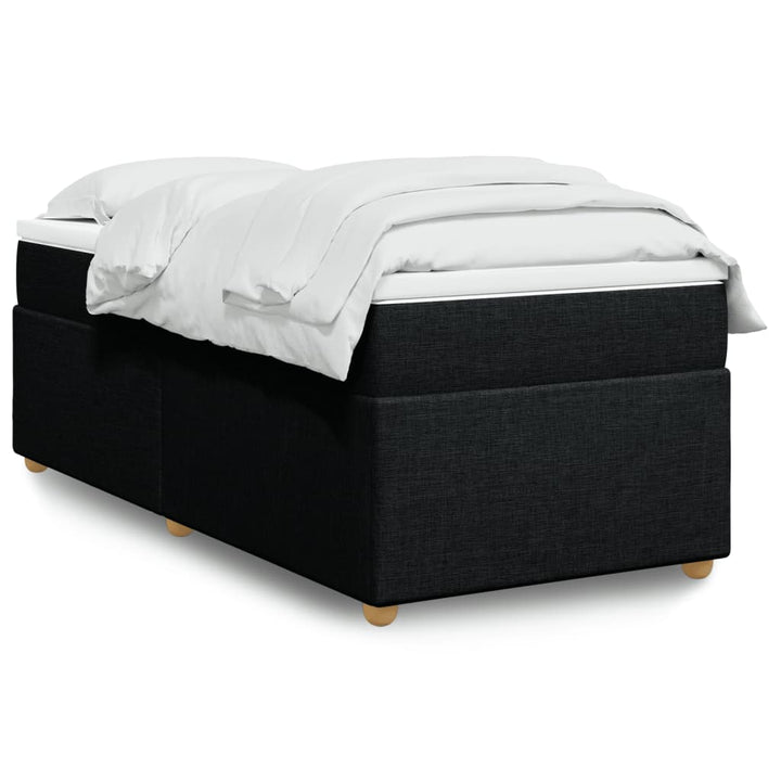 kontinentalseng med madras 80x200 cm stof sort