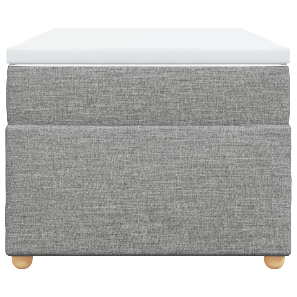 kontinentalseng med madras 90x200 cm stof lysegrå