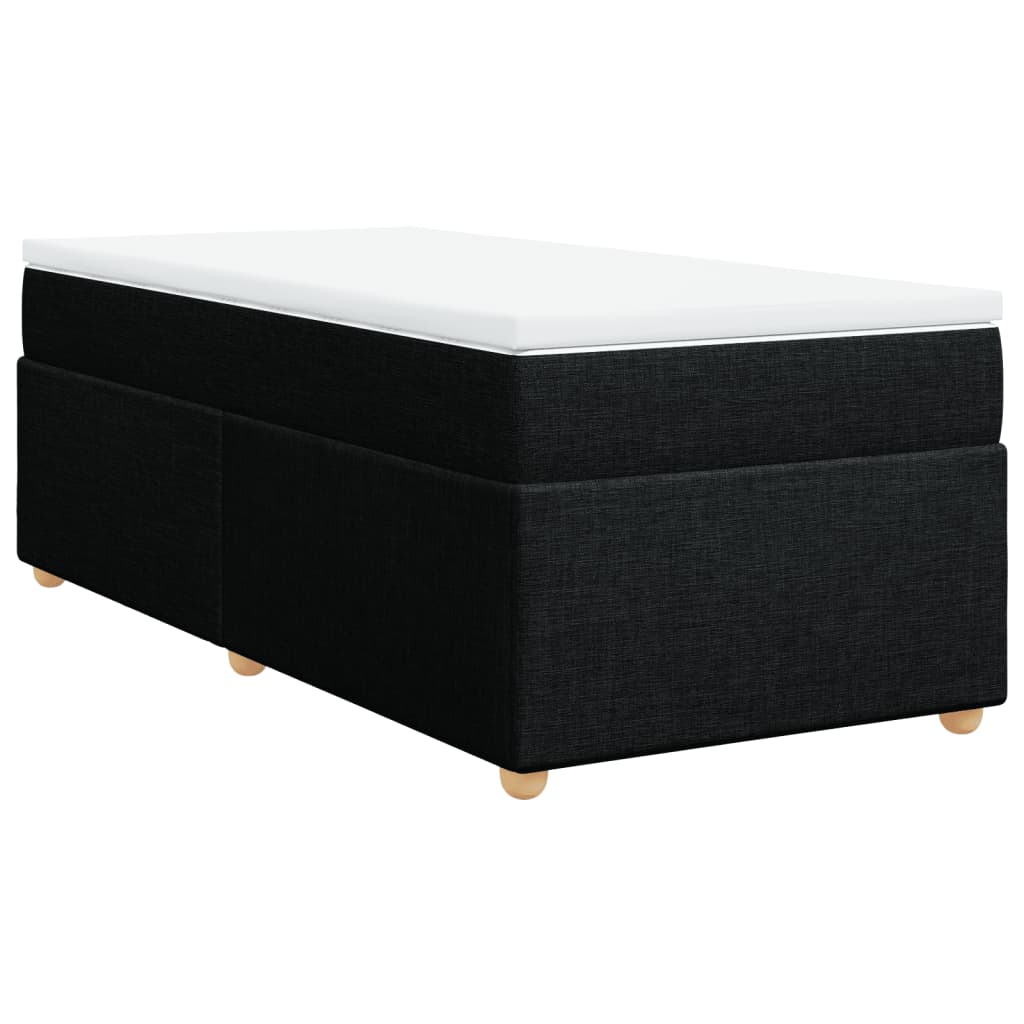 kontinentalseng med madras 90x200 cm stof sort