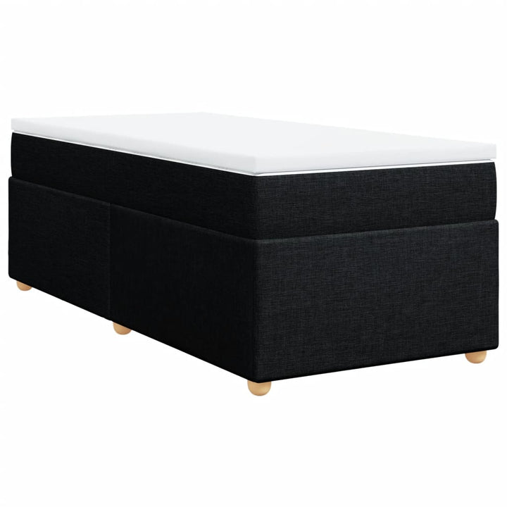 kontinentalseng med madras 90x200 cm stof sort