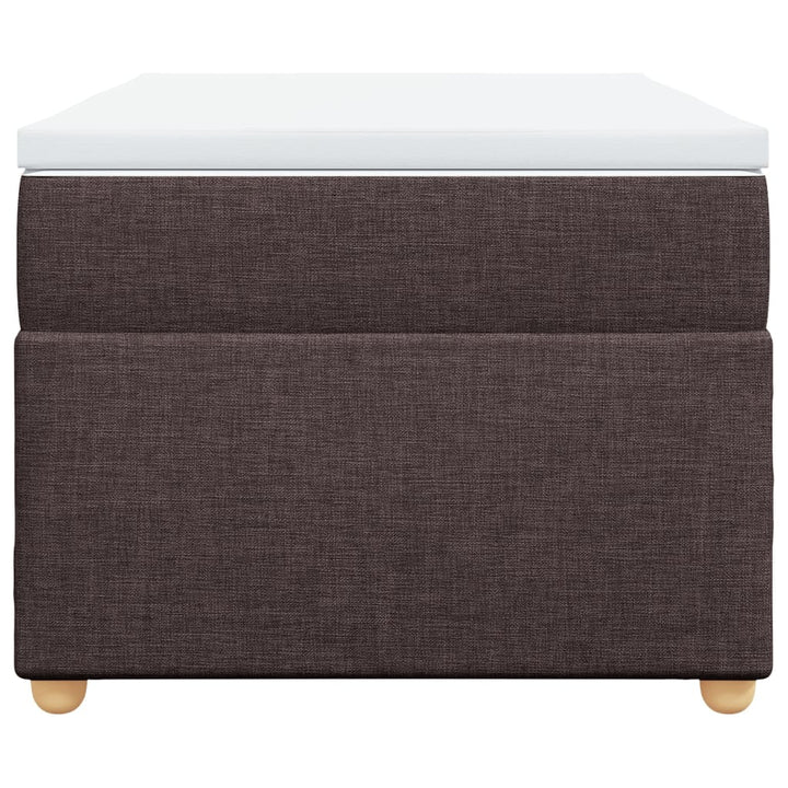 kontinentalseng med madras 90x200 cm stof mørkebrun