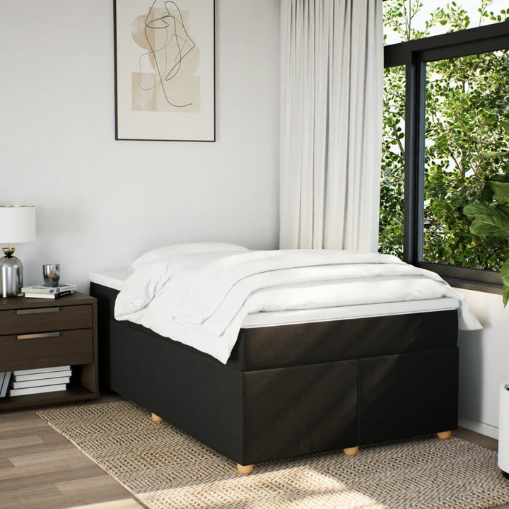 kontinentalseng med madras 120x190 cm stof sort
