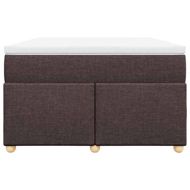 kontinentalseng med madras 120x200 cm stof mørkebrun