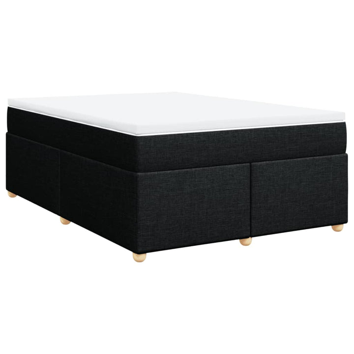 kontinentalseng med madras 140x190 cm stof sort