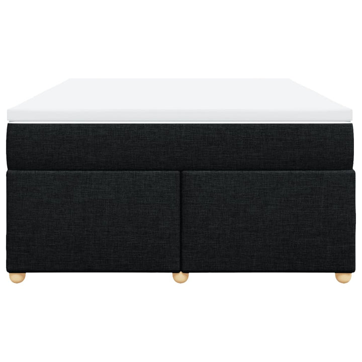 kontinentalseng med madras 140x190 cm stof sort