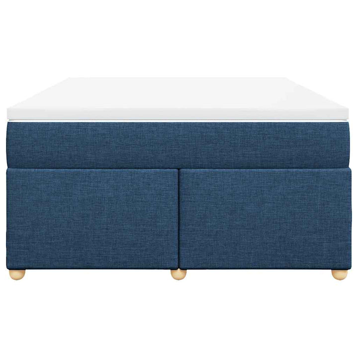 kontinentalseng med madras 140x190 cm stof blå
