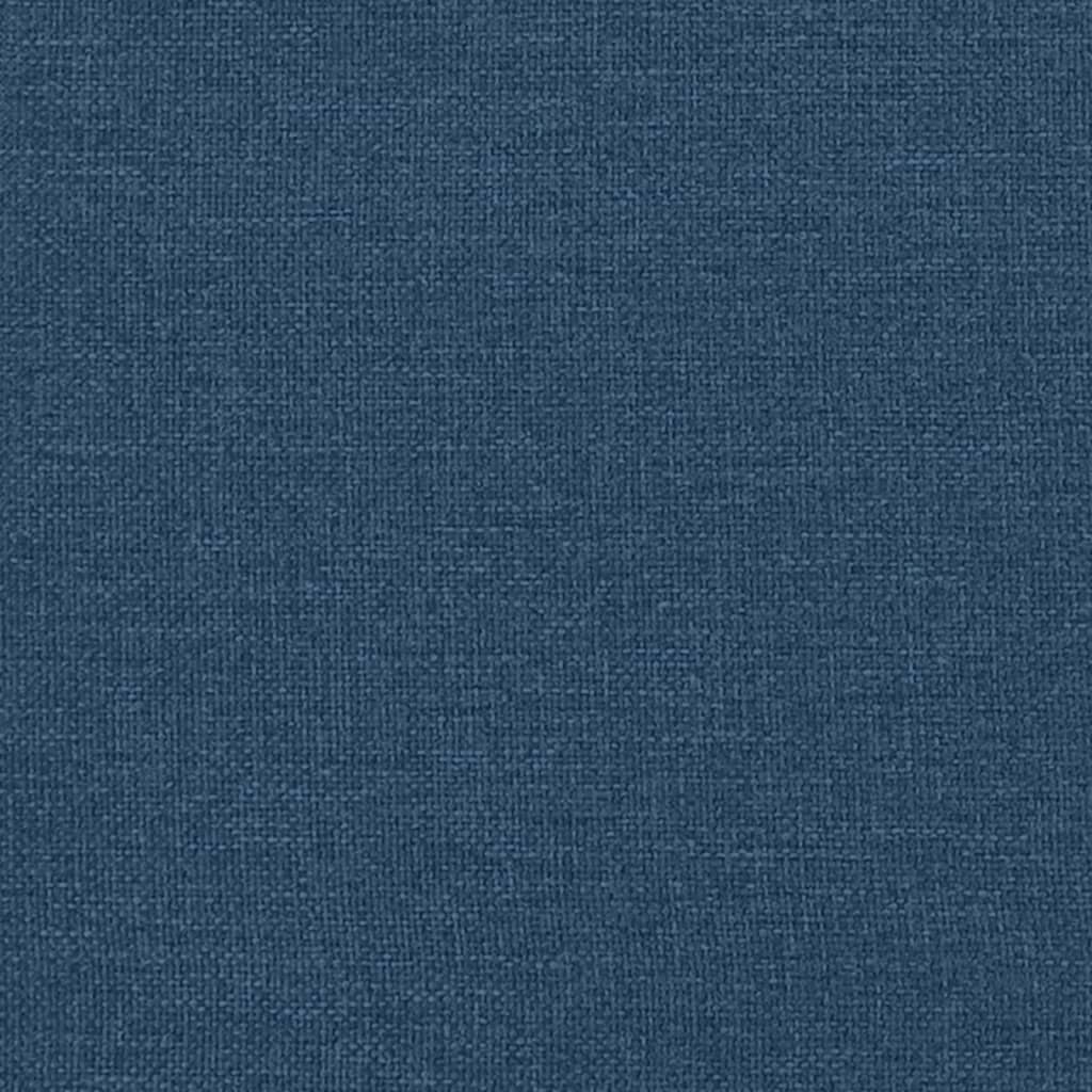 kontinentalseng med madras 140x200 cm stof blå