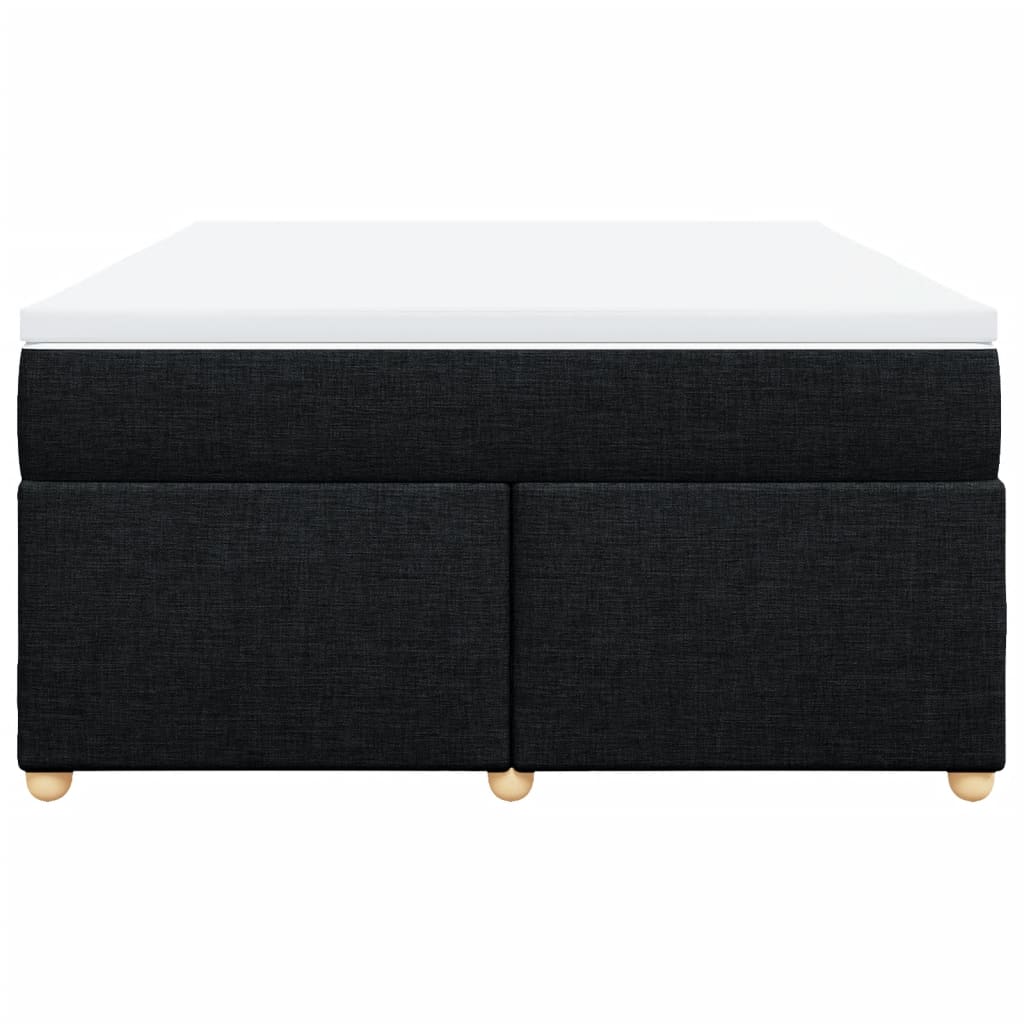 kontinentalseng med madras 160x200 cm stof sort