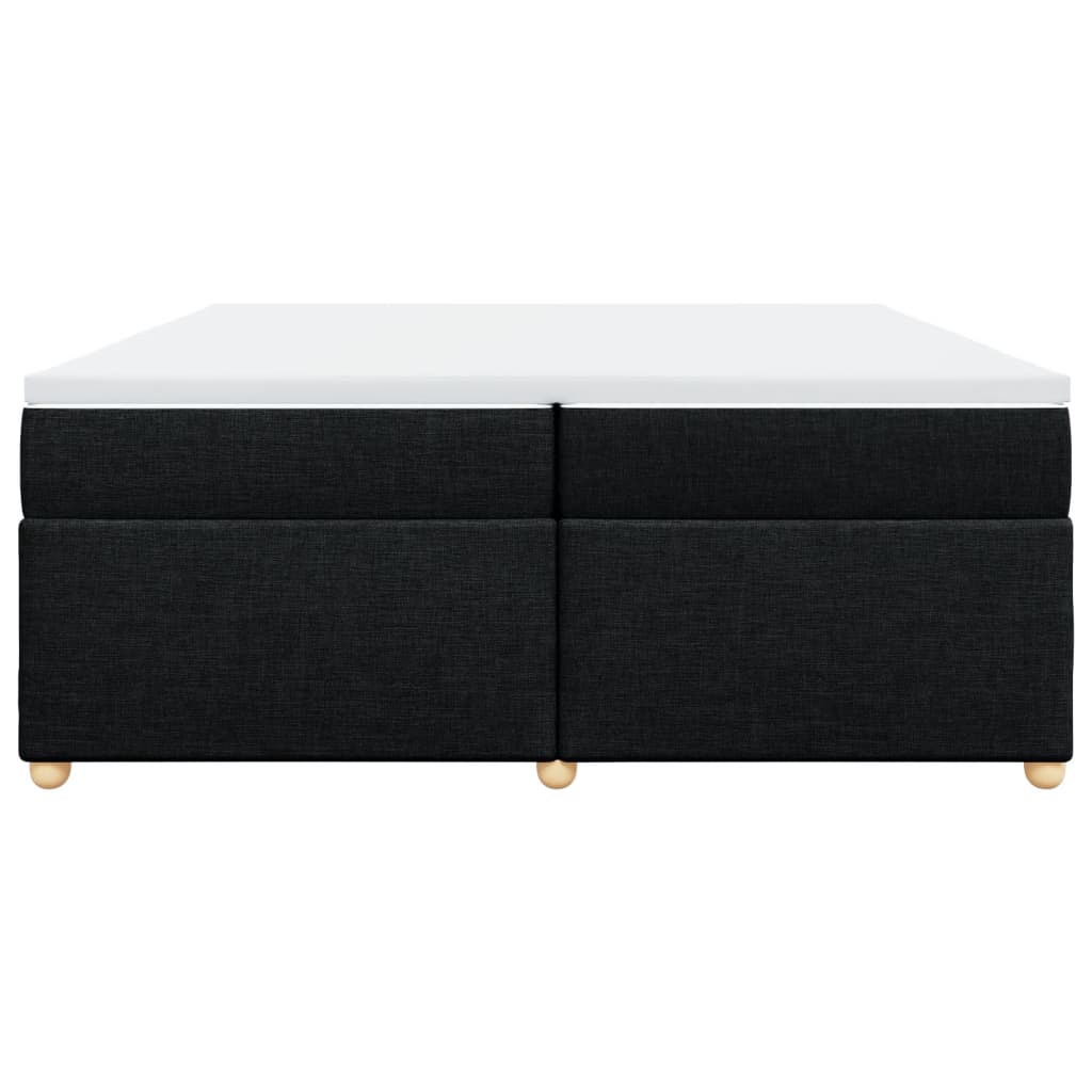 kontinentalseng med madras 200x200 cm stof sort