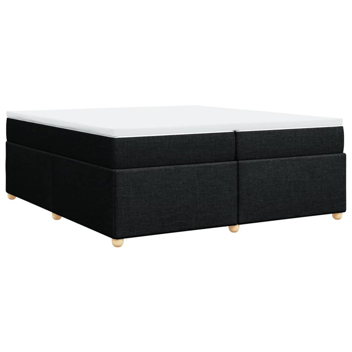 kontinentalseng med madras 200x200 cm stof sort