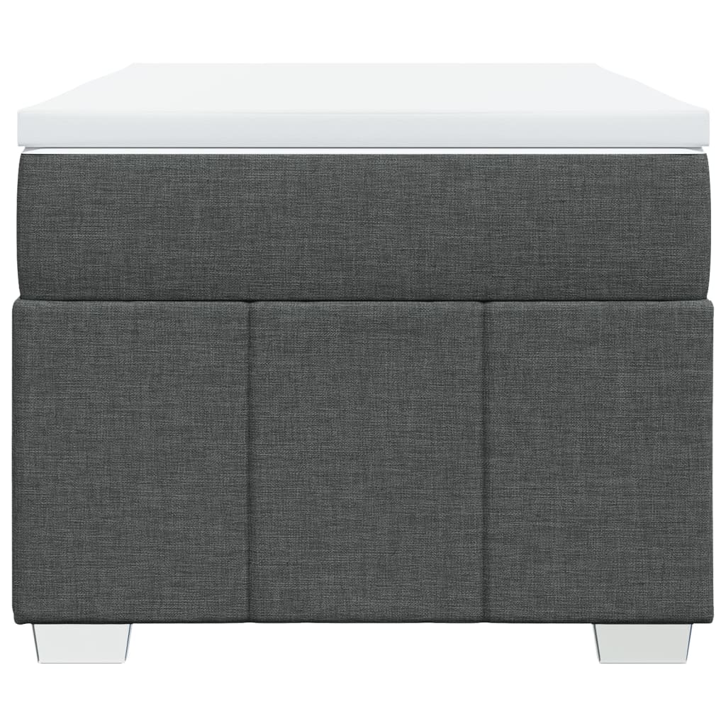 kontinentalseng med madras 80x200 cm stof mørkegrå