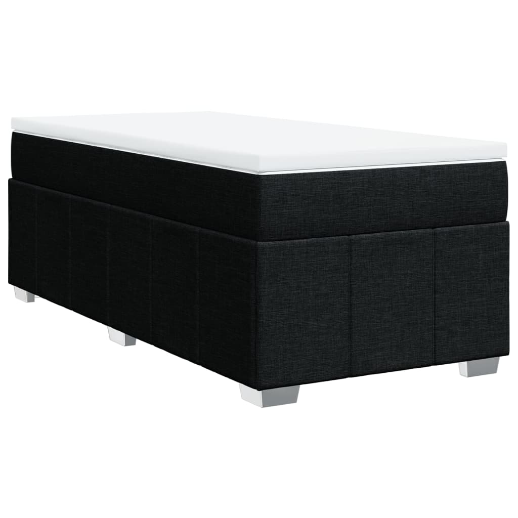 kontinentalseng med madras 80x200 cm stof sort
