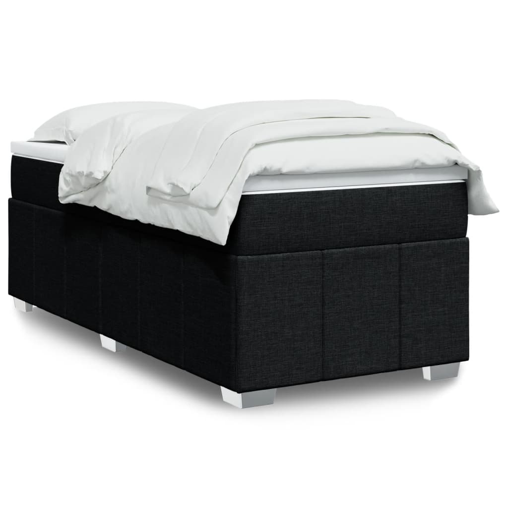 kontinentalseng med madras 80x200 cm stof sort