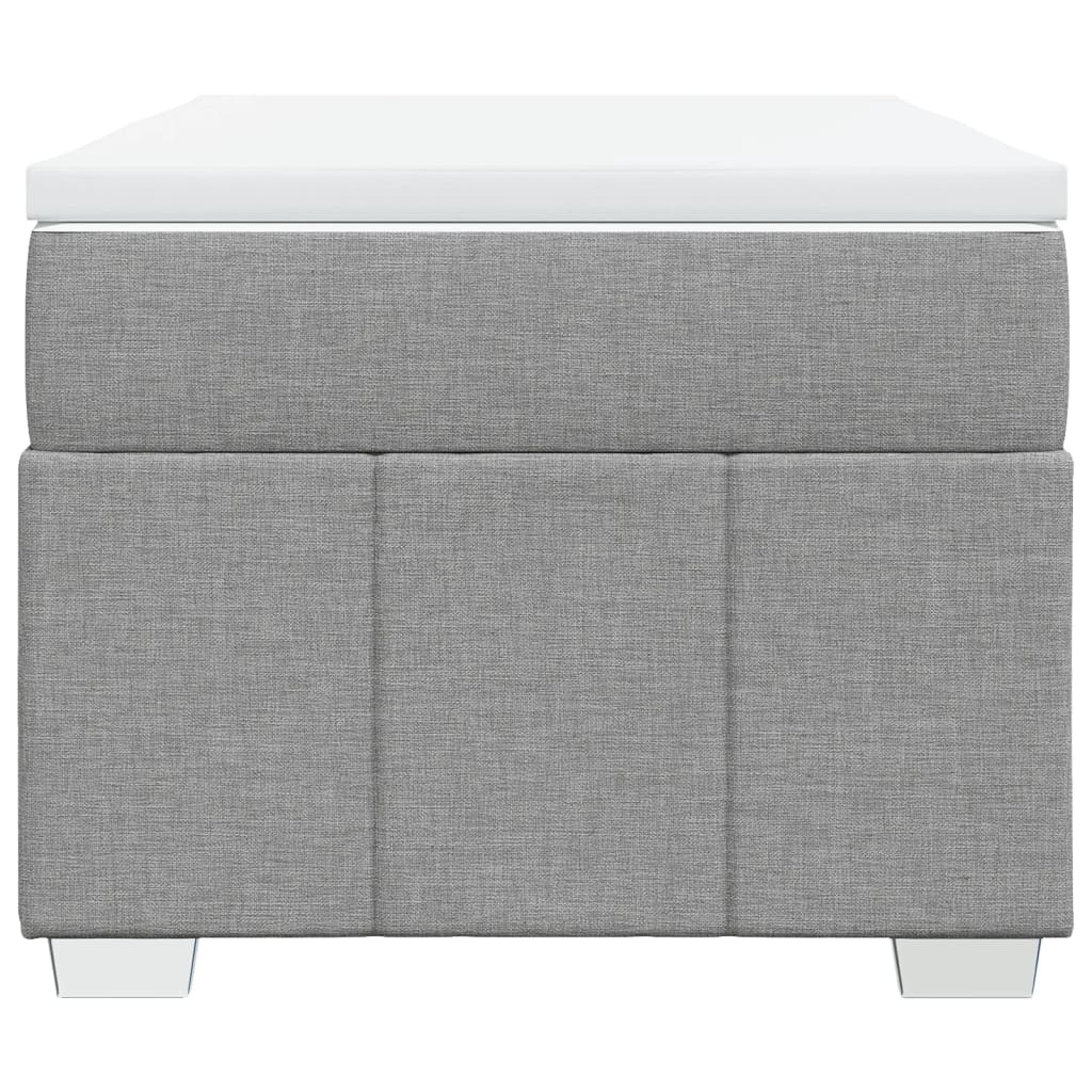 kontinentalseng med madras 90x190 cm stof lysegrå