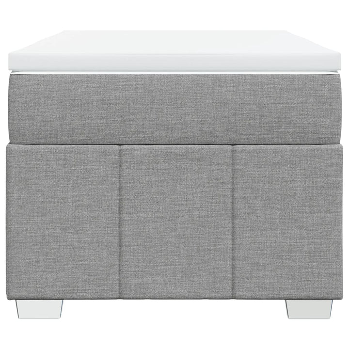 kontinentalseng med madras 90x190 cm stof lysegrå