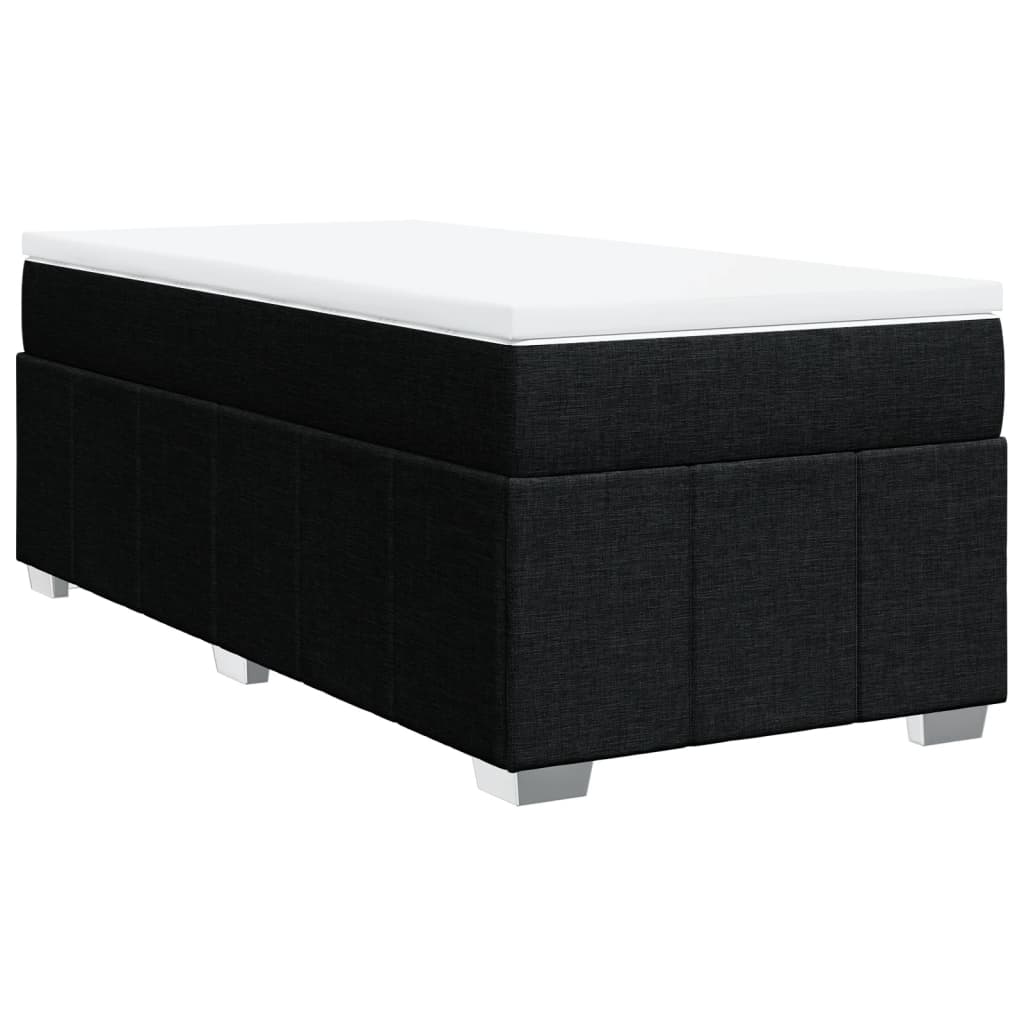 kontinentalseng med madras 90x190 cm stof sort
