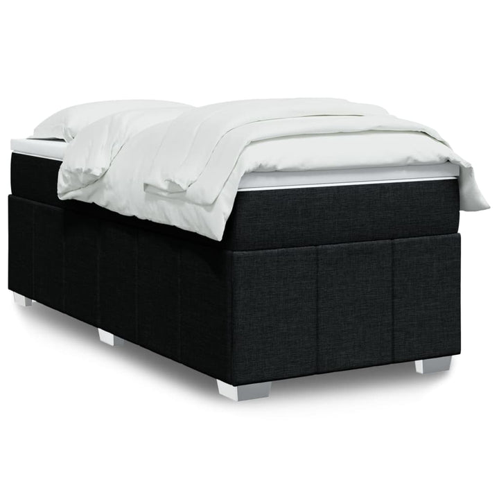 kontinentalseng med madras 90x190 cm stof sort