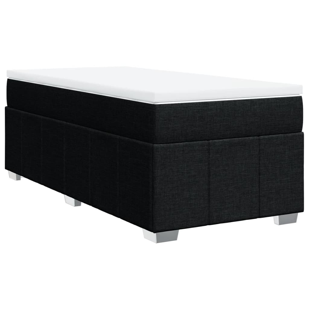 kontinentalseng med madras 90x200 cm stof sort