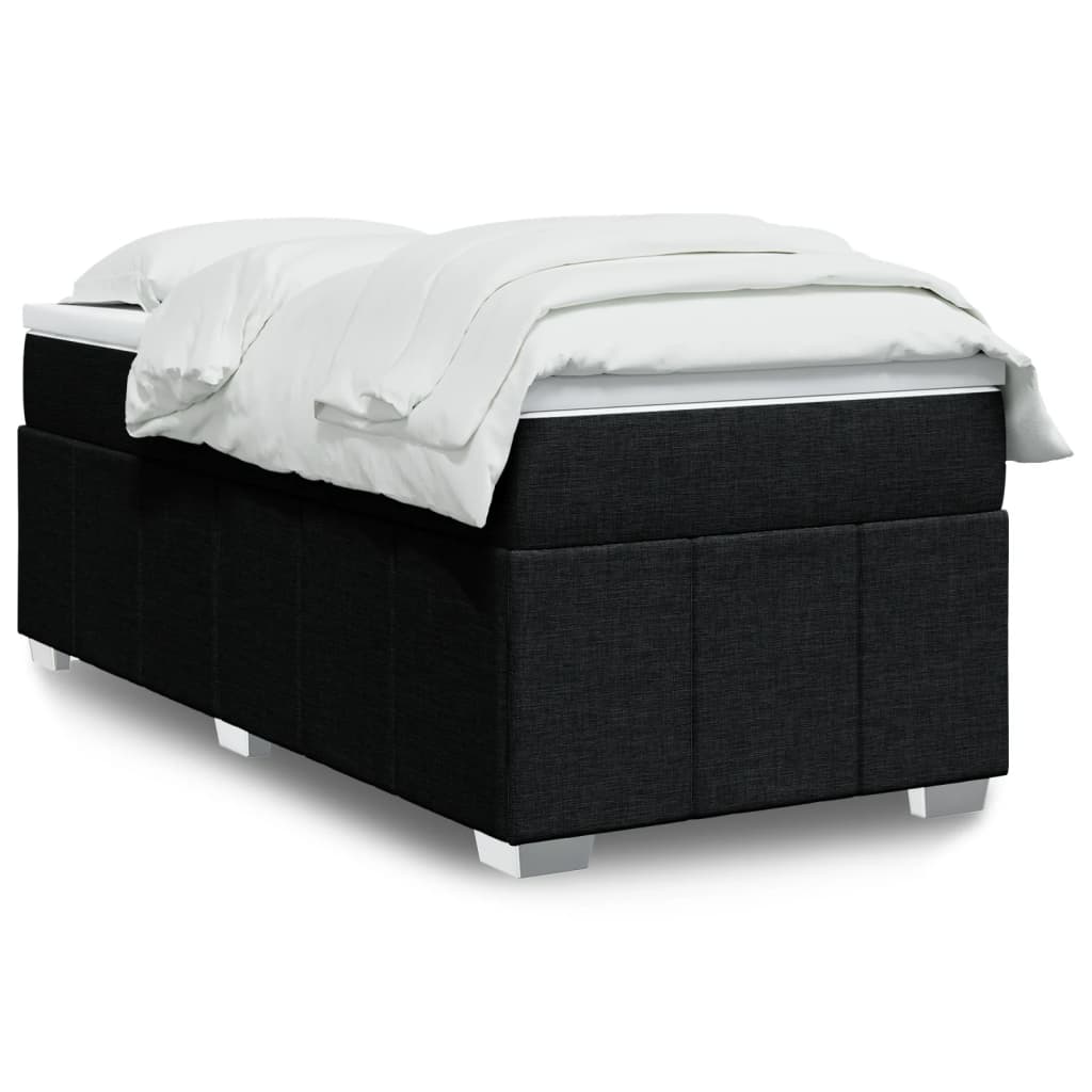 kontinentalseng med madras 90x200 cm stof sort