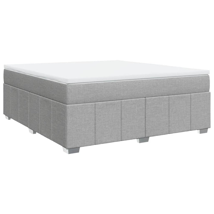 kontinentalseng 180x200 cm stof lysegrå