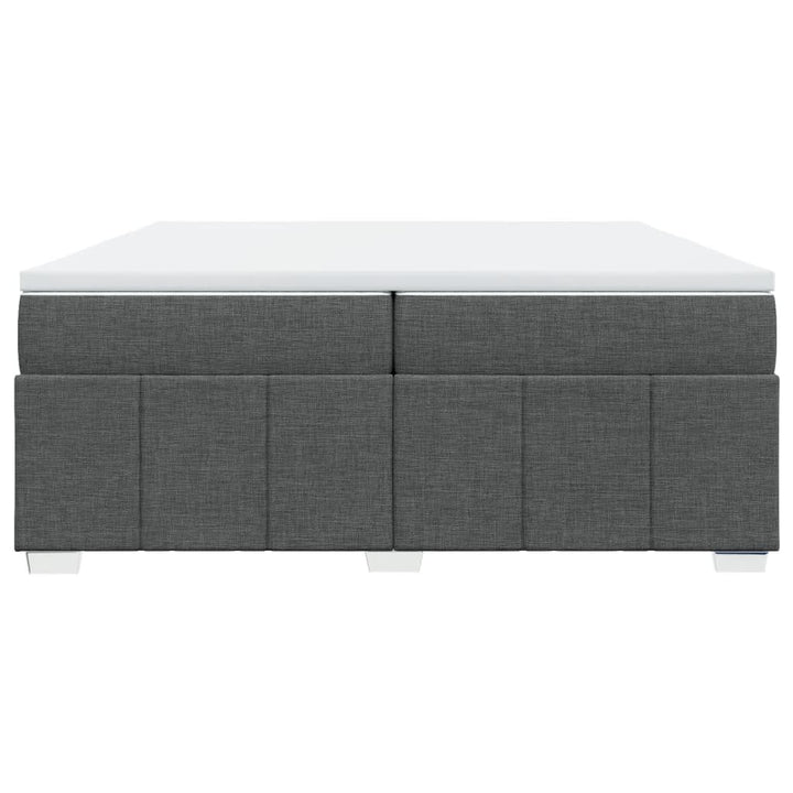 kontinentalseng med madras 200x200 cm stof mørkegrå