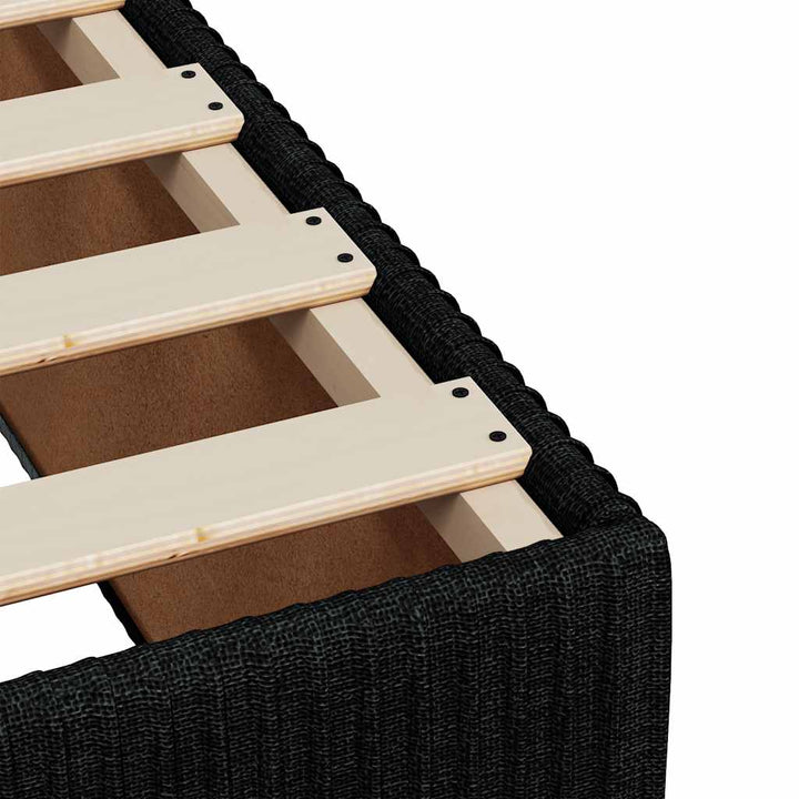 kontinentalseng med madras 80x200 cm stof sort