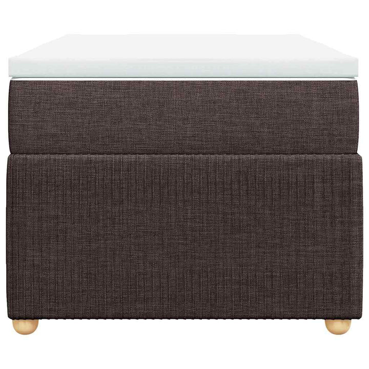 kontinentalseng med madras 80x200 cm stof mørkebrun