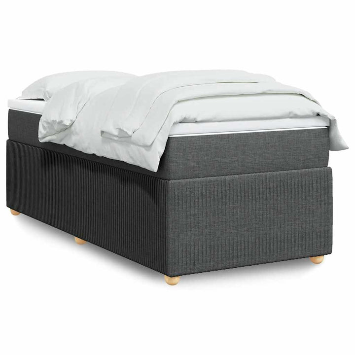 kontinentalseng med madras 90x190 cm stof mørkegrå