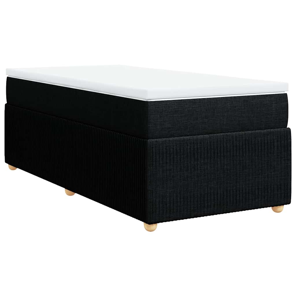 kontinentalseng med madras 90x190 cm stof sort