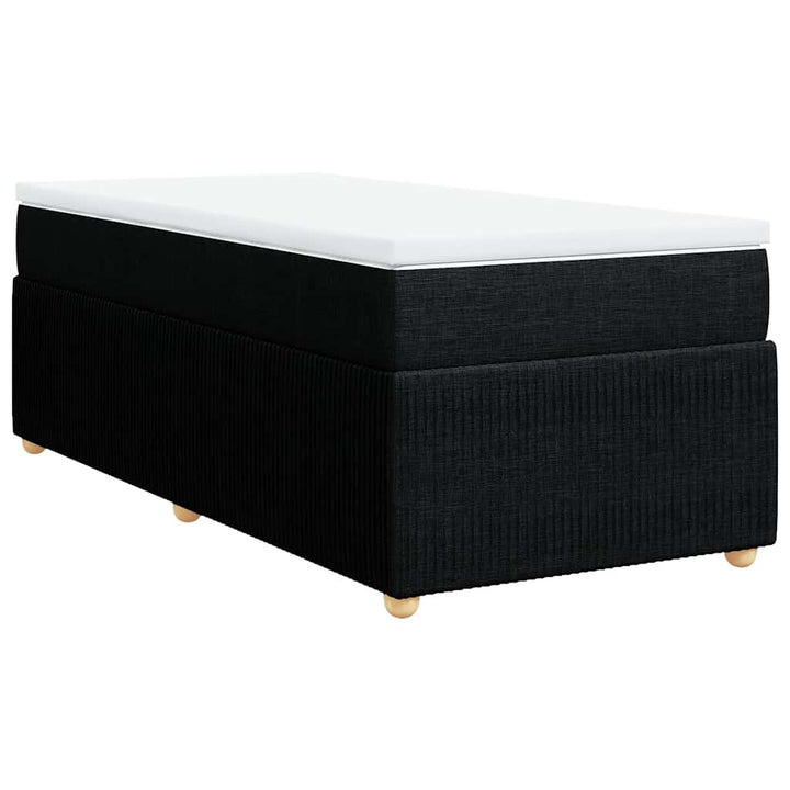 kontinentalseng med madras 90x190 cm stof sort