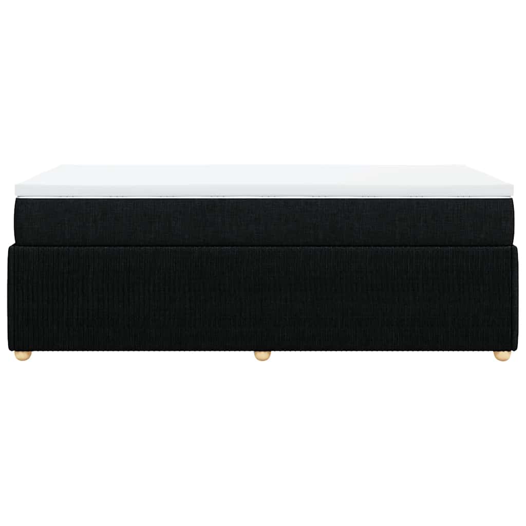 kontinentalseng med madras 90x190 cm stof sort