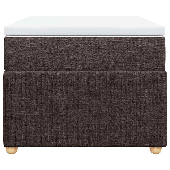 kontinentalseng med madras 90x190 cm stof mørkebrun