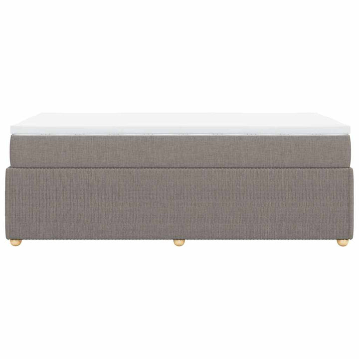 kontinentalseng med madras 90x190 cm stof gråbrun
