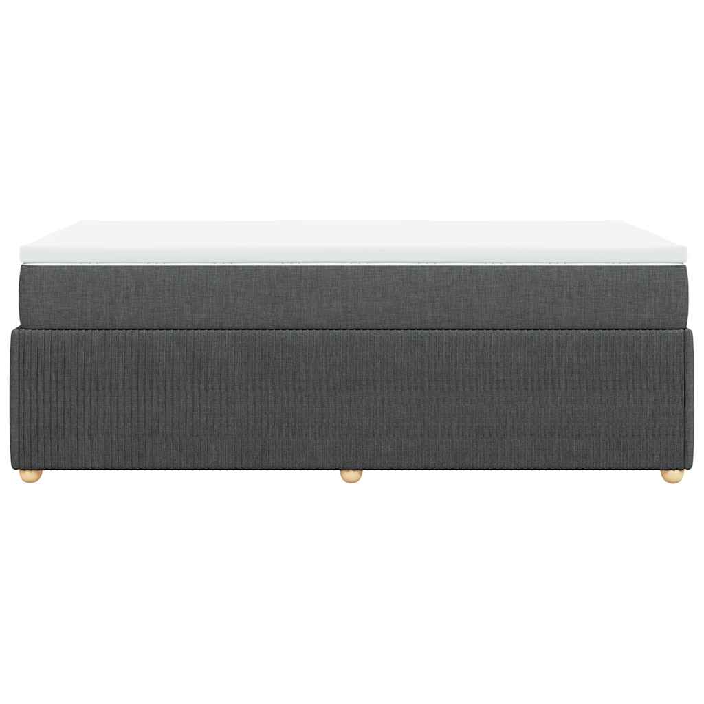 kontinentalseng med madras 90x200 cm stof mørkegrå