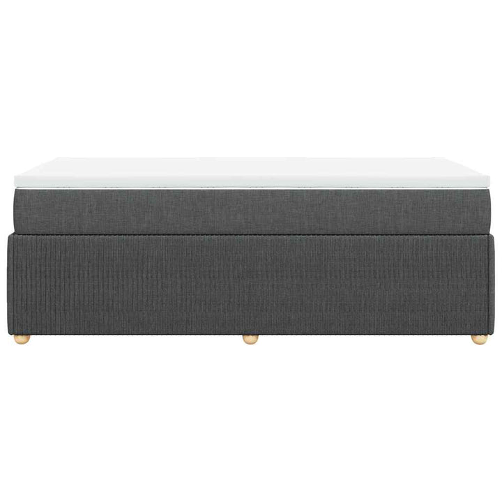 kontinentalseng med madras 90x200 cm stof mørkegrå