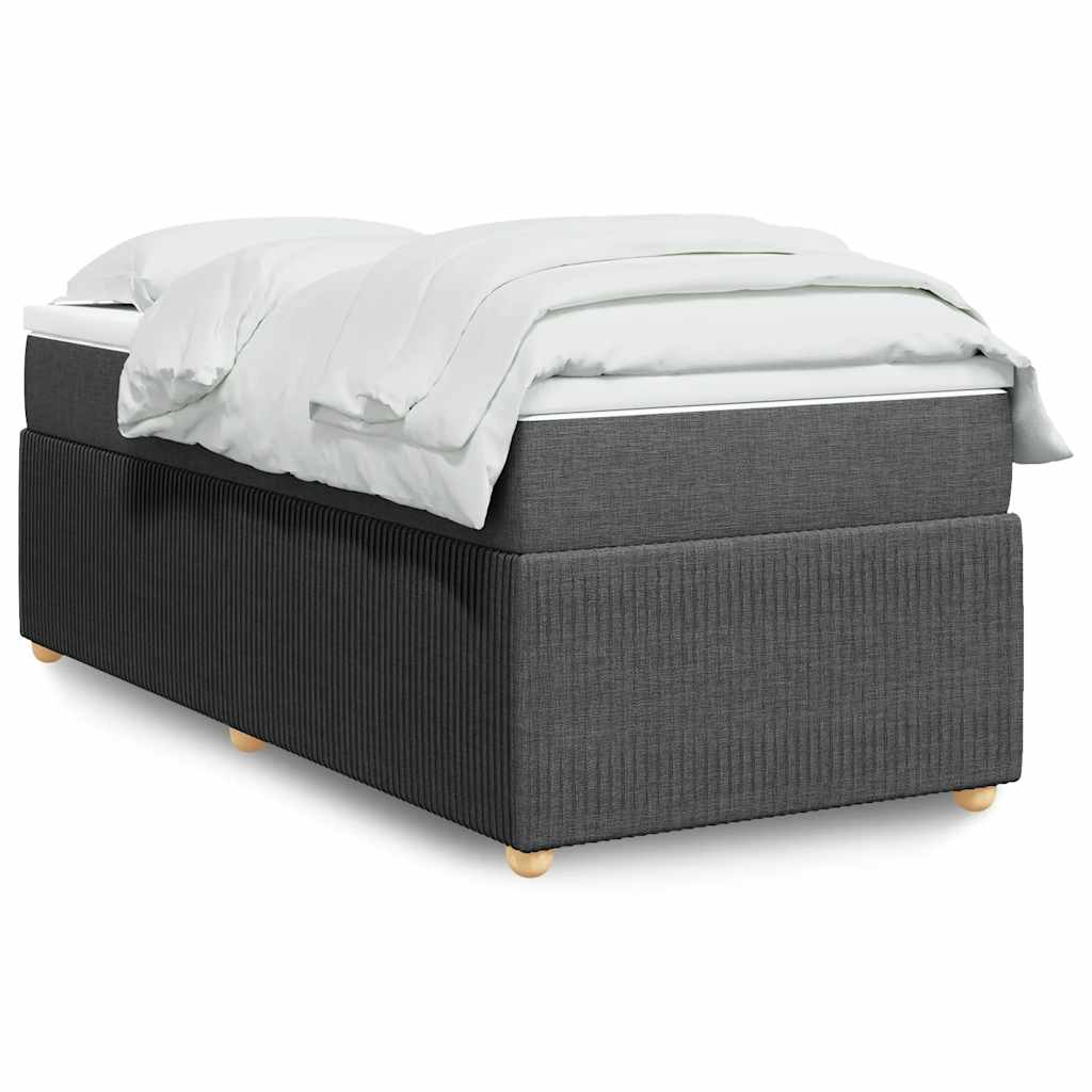 kontinentalseng med madras 90x200 cm stof mørkegrå