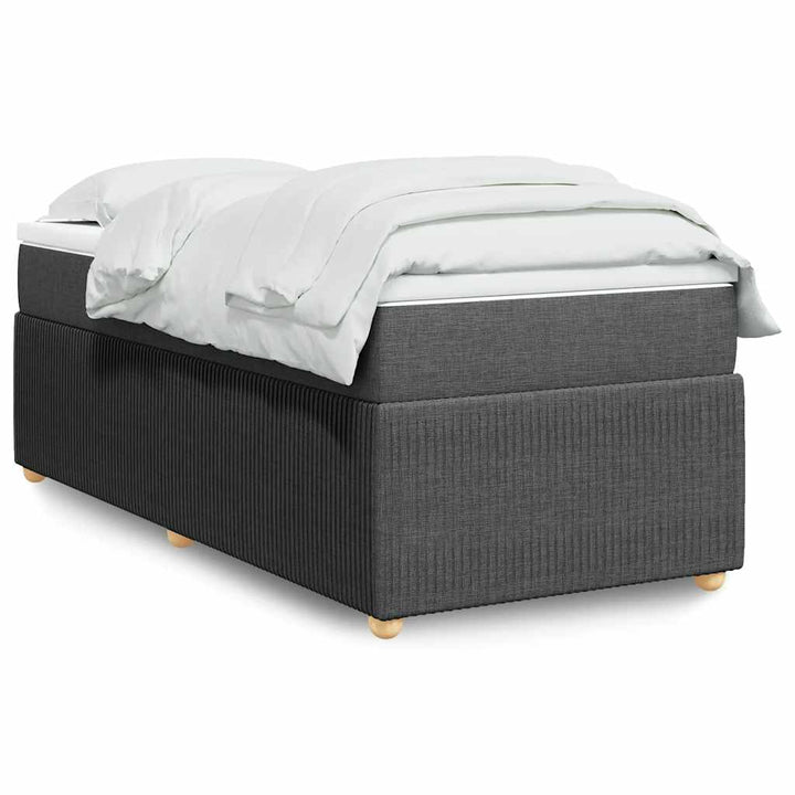 kontinentalseng med madras 90x200 cm stof mørkegrå