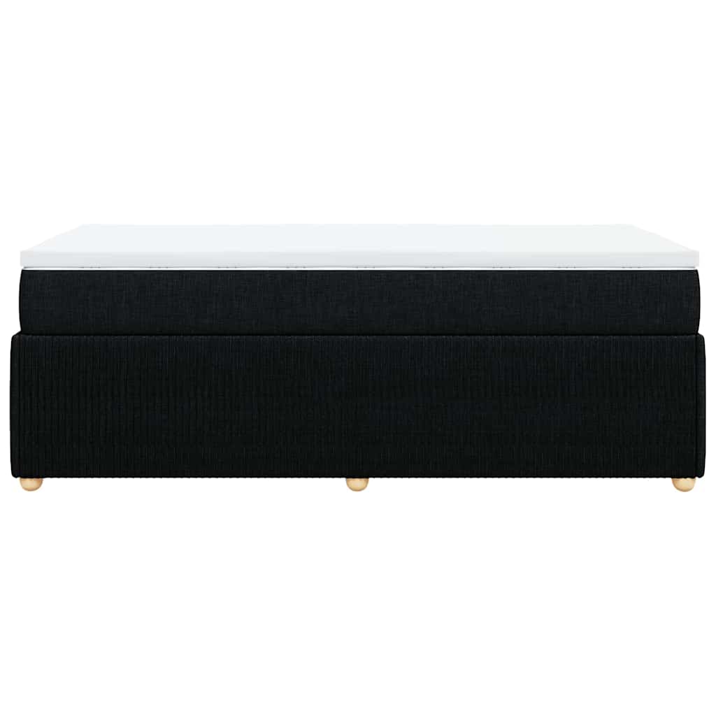 kontinentalseng med madras 90x200 cm stof sort