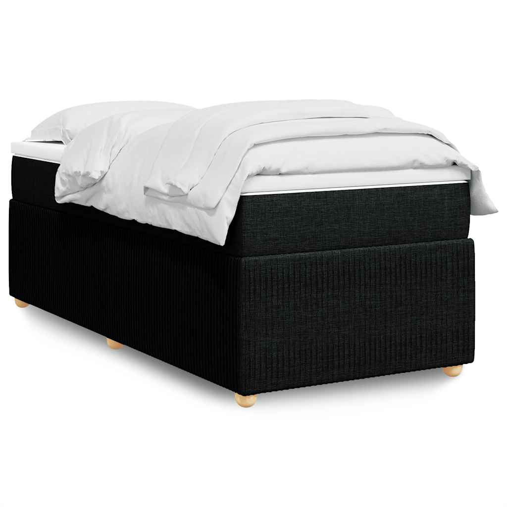 kontinentalseng med madras 90x200 cm stof sort