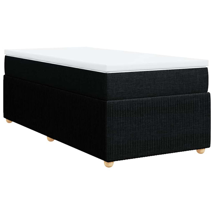kontinentalseng med madras 100x200 cm stof sort